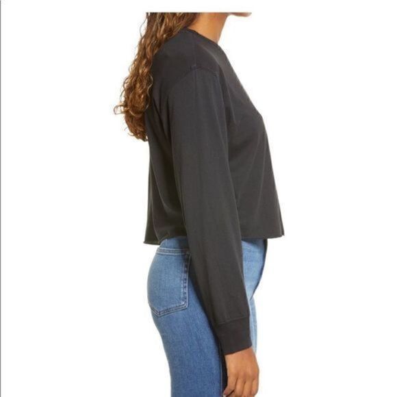 BP Nordstrom Pink Bloom Crop Long Sleeve Tee XS - Picture 6 of 7